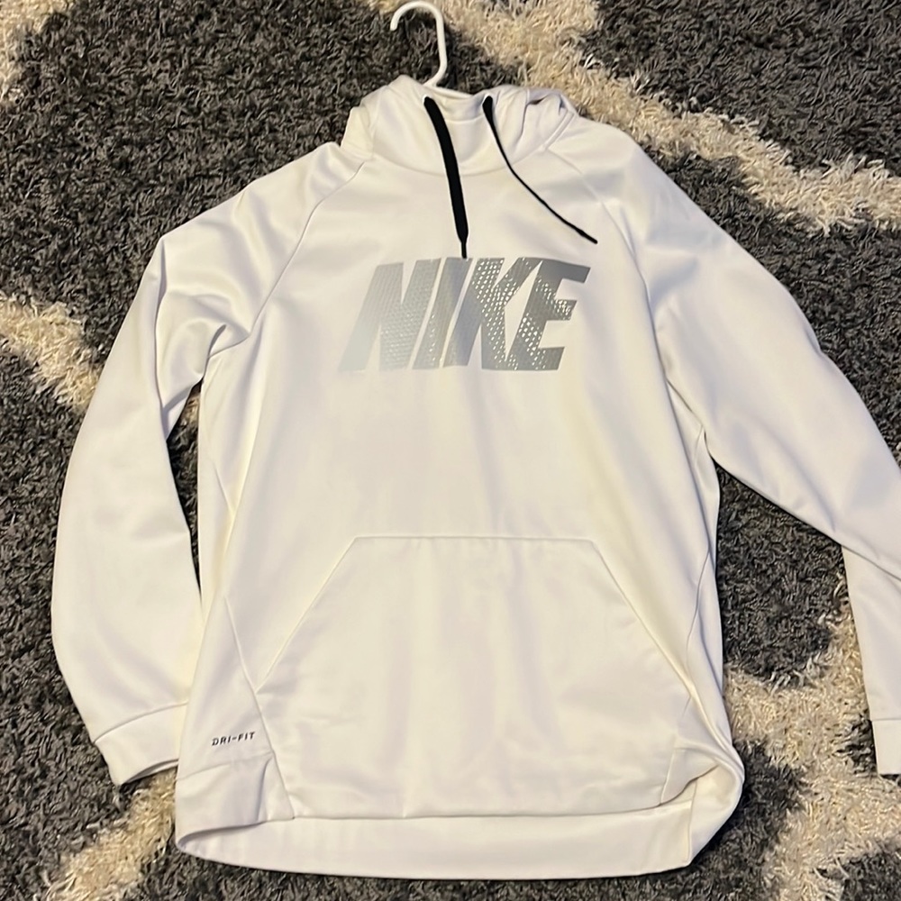 Nike white hoodie size large